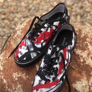 Stylish Red and Black Sneakers